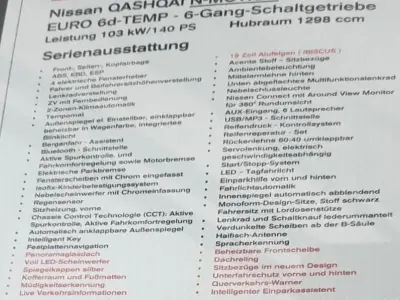 Gebraucht Nissan Qashqai N-Motion 140 PS (102 kW) 2020 Schwarz SUV