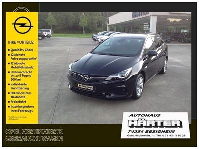 Gebraucht Opel Astra Elegance 122 PS (89 kW) 2021 Schwarz (onyx schwarz) Kombi