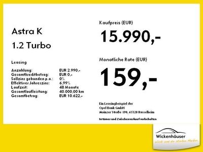 gebraucht Opel Astra 1.2 Turbo Edition LM LED W-Paket PDC
