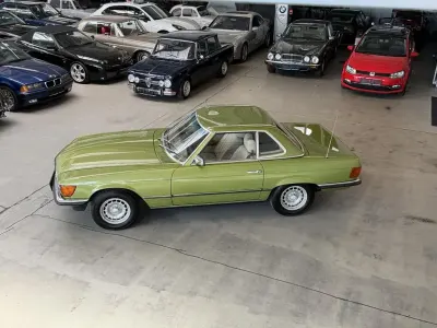 Gebraucht Mercedes SL350 194 PS (142 kW) 1979 Grün (874 citrusgrünmet.) Cabrio
