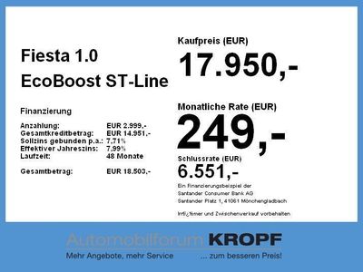 gebraucht Ford Fiesta 1.0 EcoBoost ST-Line SpurH LM KeyLess