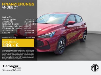 Nouă MG MG3 Comfort 116 CP (85 kW) 2026 Roșu Hatchback