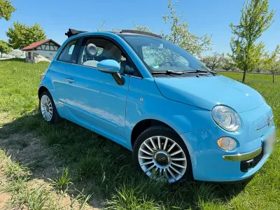 Second-hand Fiat 500C Lounge 69 CP (50 kW) 2015 Albastru Cabrio