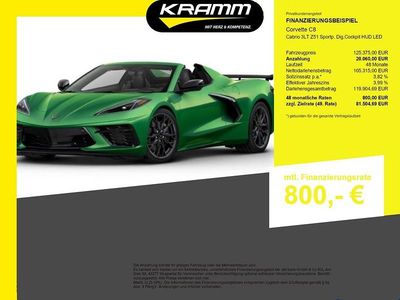 Neu Corvette C8 482 PS (354 kW) 2025 Grün Cabrio