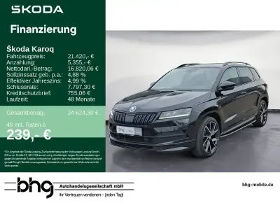 Gebraucht Skoda Karoq SportLine 190 PS (139 kW) 2019 Schwarz SUV