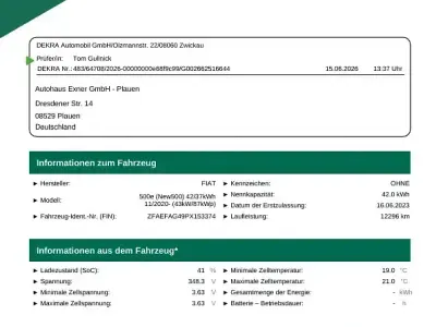 Gebraucht Fiat 500e La Prima 86 kW (118 PS) 2023 Weiß Cabrio