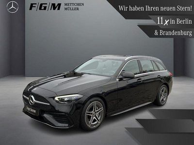 Obsidianschwarz Gebraucht 2024 Mercedes C220 AMG line Kombi | 38.970 € (Fairer Preis)