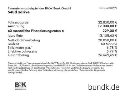 gebraucht BMW 540 540xdrive Sportpaket Bluetooth HUD Navi LED Vollleder Klima Standhzg PDC el. F