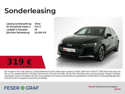 Mythosschwarz metallic Gebraucht 2024 Audi A3 Advanced Plus Limousine | 38.440 € (Fairer Preis)