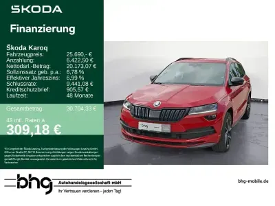 Gebraucht Skoda Karoq SportLine 190 PS (139 kW) 2020 Velvet rot metallic SUV