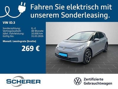 Gebraucht VW ID.3 Pro Performance 150 kW (204 PS) 2022 Mondsteingrau schwarz Kleinwagen