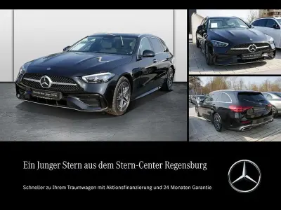 Gebraucht Mercedes C200 AMG 163 PS (119 kW) 2024 Metalliclack obsidianschwarz Kombi