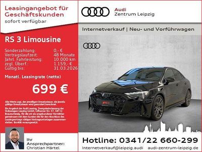 Neu Audi RS3 Sport 400 PS (294 kW) 2025 Schwarz Limousine
