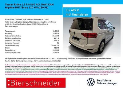 Weiß Gebraucht 2024 VW Touran Highline Van / Kleinbus | 36.501 € (Etwas zu teuer)
