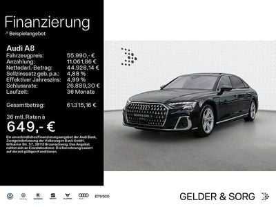 Mythosschwarz metallic Gebraucht 2022 Audi A8L Ambiente Limousine | 55.990 € (Guter Preis)