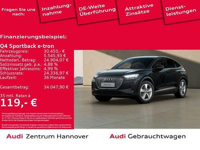 Schwarz Gebraucht 2022 Audi Q4 Sportback e-tron Sport SUV | 30.450 € (Fairer Preis)