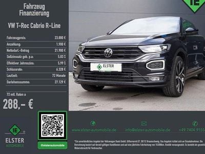Gebraucht VW T-Roc Cabriolet R-line 150 PS (110 kW) 2021 Schwarz Cabrio