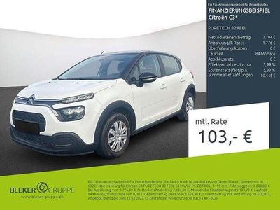 Gebraucht Citroën C3 Feel 82 PS (60 kW) 2020 Polar weiß Kleinwagen