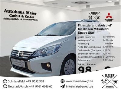 Neu Mitsubishi Space Star Select 71 PS (52 kW) 2025 S) (weiss Kleinwagen