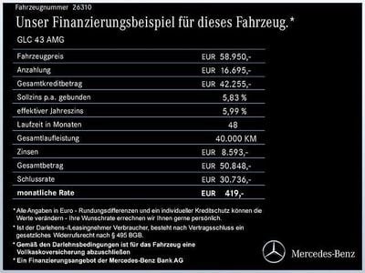 Gebraucht Mercedes GLC43 AMG AMG 390 PS (286 kW) 2020 Unilack schwarz SUV