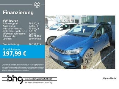 Gebraucht VW Touran Highline 150 PS (110 kW) 2022 Blau Van / Kleinbus