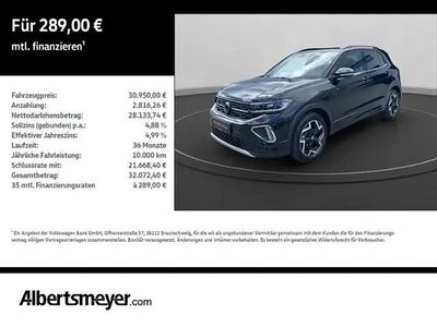 Neu VW T-Cross R-line 85 PS (62 kW) 2025 Schwarz SUV