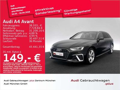 Gebraucht Audi A4 S-Line 204 PS (150 kW) 2024 Mythosschwarz metallic Kombi