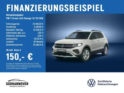 Gebraucht VW T-Cross Life 116 PS (85 kW) 2025 Grau SUV