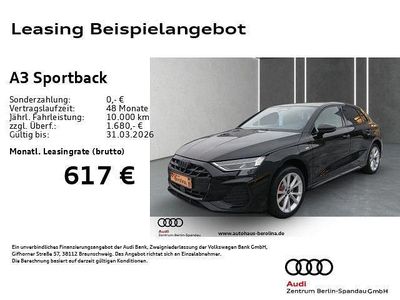 Schwarz Neu 2025 Audi A3 S-Line Limousine | 45.888 €