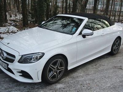 Brugt Mercedes C200 AMG 160 HK (117 kW) 2019 Hvid Cabriolet