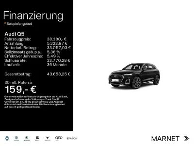 Gebraucht Audi Q5 S-Line 204 PS (150 kW) 2023 Schwarz SUV