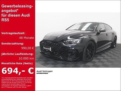 Gebraucht Audi RS5 Sportback Comfort 450 PS (330 kW) 2024 Sebringschwarz kristalleffekt Limousine