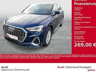 Navarrablau metallic Gebraucht 2025 Audi Q3 Sportback S-Line SUV | 40.411 € (Guter Preis)
