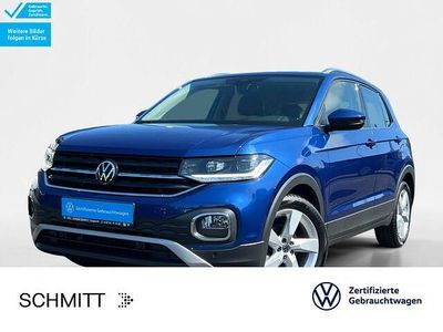 Reef blue metallic (metallic) Gebraucht 2021 VW T-Cross Style SUV | 21.999 € (Etwas zu teuer)