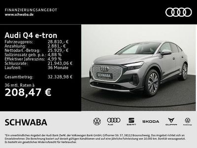 Taifungrau metallic Gebraucht 2022 Audi Q4 Sportback e-tron Basis SUV | 28.810 € (Guter Preis)