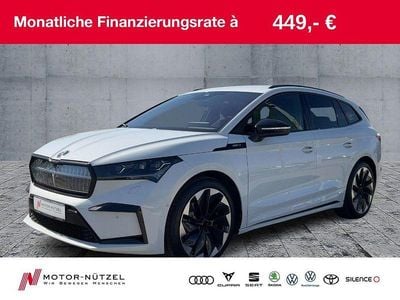 Moonweiss metallic Gebraucht 2022 Skoda Enyaq iV SportLine SUV | 33.930 € (Etwas zu teuer)