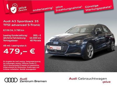 Gebraucht Audi A3 Advanced Plus 150 PS (110 kW) 2024 Navarrablau metallic Limousine