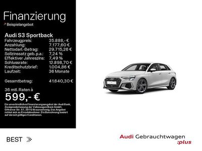 Ibisweiß Gebraucht 2024 Audi S3 Sport Limousine | 35.888 € (Superpreis)