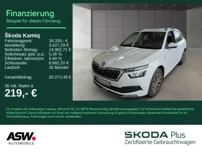Gebraucht Skoda Kamiq Clever 110 PS (80 kW) 2021 Moonweiss metallic SUV