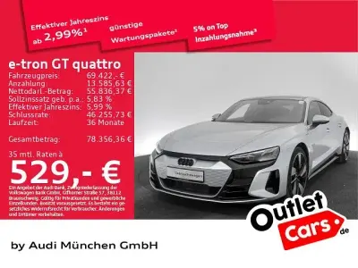 Gebraucht Audi e-tron GT quattro Sport 350 kW (476 PS) 2023 Florettsilber metallic Limousine