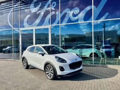 Gebraucht Ford Puma Titanium 125 PS (91 kW) 2023 Lackierung solid "frostweiss" weiß SUV