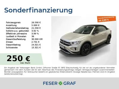 Gebraucht VW T-Roc Cabriolet Style 150 PS (110 kW) 2022 Ivory silver metallic schwarz Cabrio