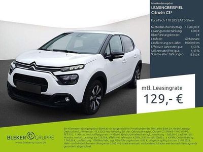 Gebraucht Citroën C3 Shine 110 PS (80 kW) 2023 Weiß Kleinwagen