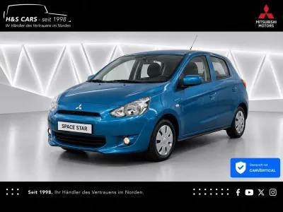 Gebraucht Mitsubishi Space Star Diamant Edition 71 PS (52 kW) 2015 Blau Kleinwagen