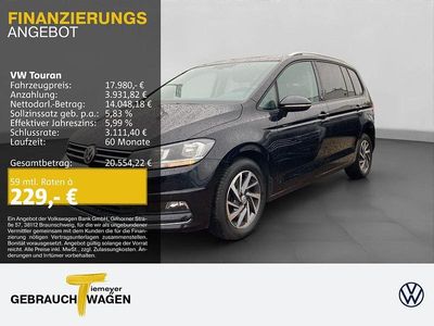 Schwarz Gebraucht 2018 VW Touran Sound Van / Kleinbus | 17.980 € (Fairer Preis)