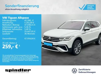 Gebraucht VW Tiguan Allspace Elegance 193 PS (141 kW) 2024 Oryxweiß perlmutteffekt SUV
