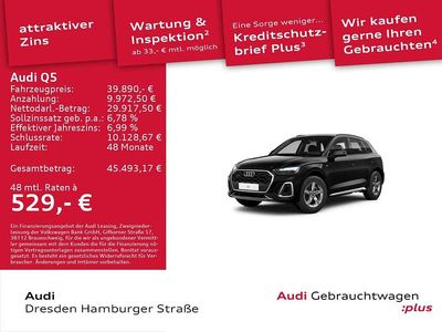 Gebraucht Audi Q5 Basis 204 PS (150 kW) 2024 Mythosschwarz metallic SUV