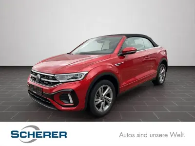 Gebraucht VW T-Roc Cabriolet R-line 150 PS (110 kW) 2023 Kings red metallic schwarz Cabrio