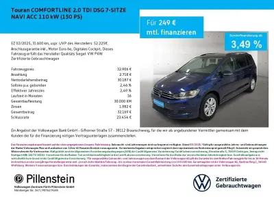Gebraucht VW Touran Comfortline 150 PS (110 kW) 2025 Blau Van / Kleinbus