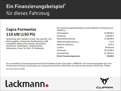 Gebraucht Cupra Formentor 150 PS (110 kW) 2023 Magnetic grau metallic SUV
